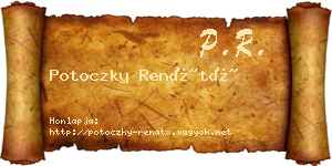 Potoczky Renátó névjegykártya